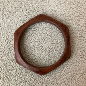 Wooden bangle bracelet